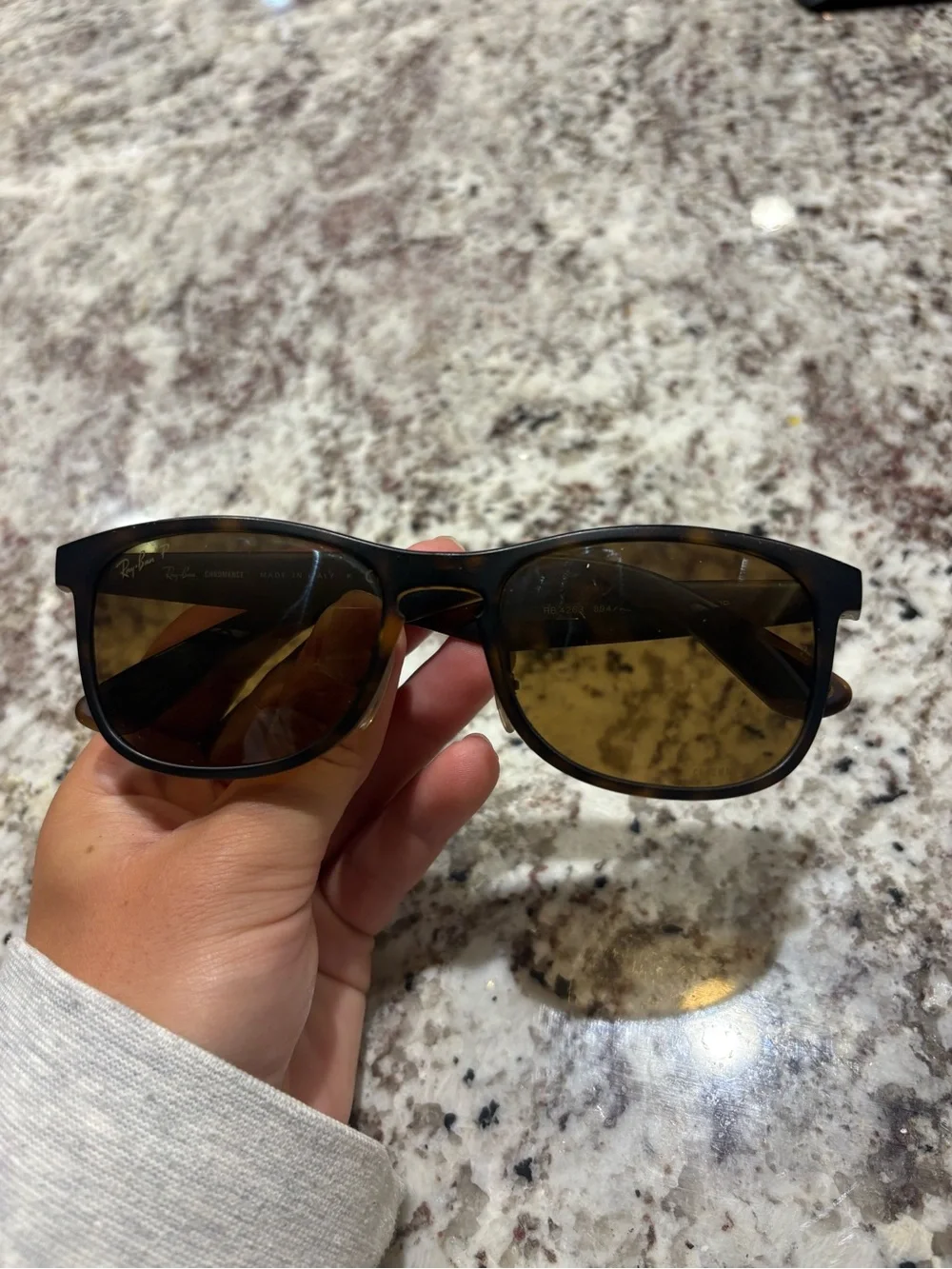 Men's Brown Tortoiseshell Polarized Swim Sunglasses